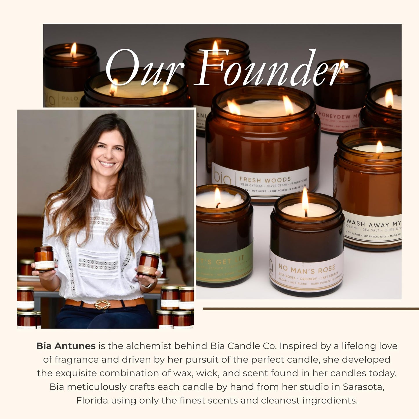 Bia Candle Co. Holiday, Spruce Berry Orange Clove Soy Candle, Cinnamon Pine Vanilla, Perfume-Inspired, High Fragrance Load, Lead-Free Wick, Reusable Glass Jar, Warm Spiced, 7 oz
