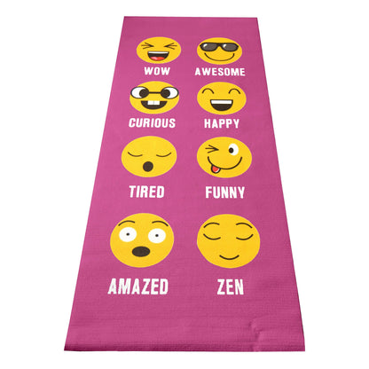 Bean Products Yoga Mat for Exercise - Non Slip Thick Comfortable Workout Floor Mat for Adults and Kids - Eco Friendly Foldable Yoga Mat for Yoga, Pilates, Gym and Stretching