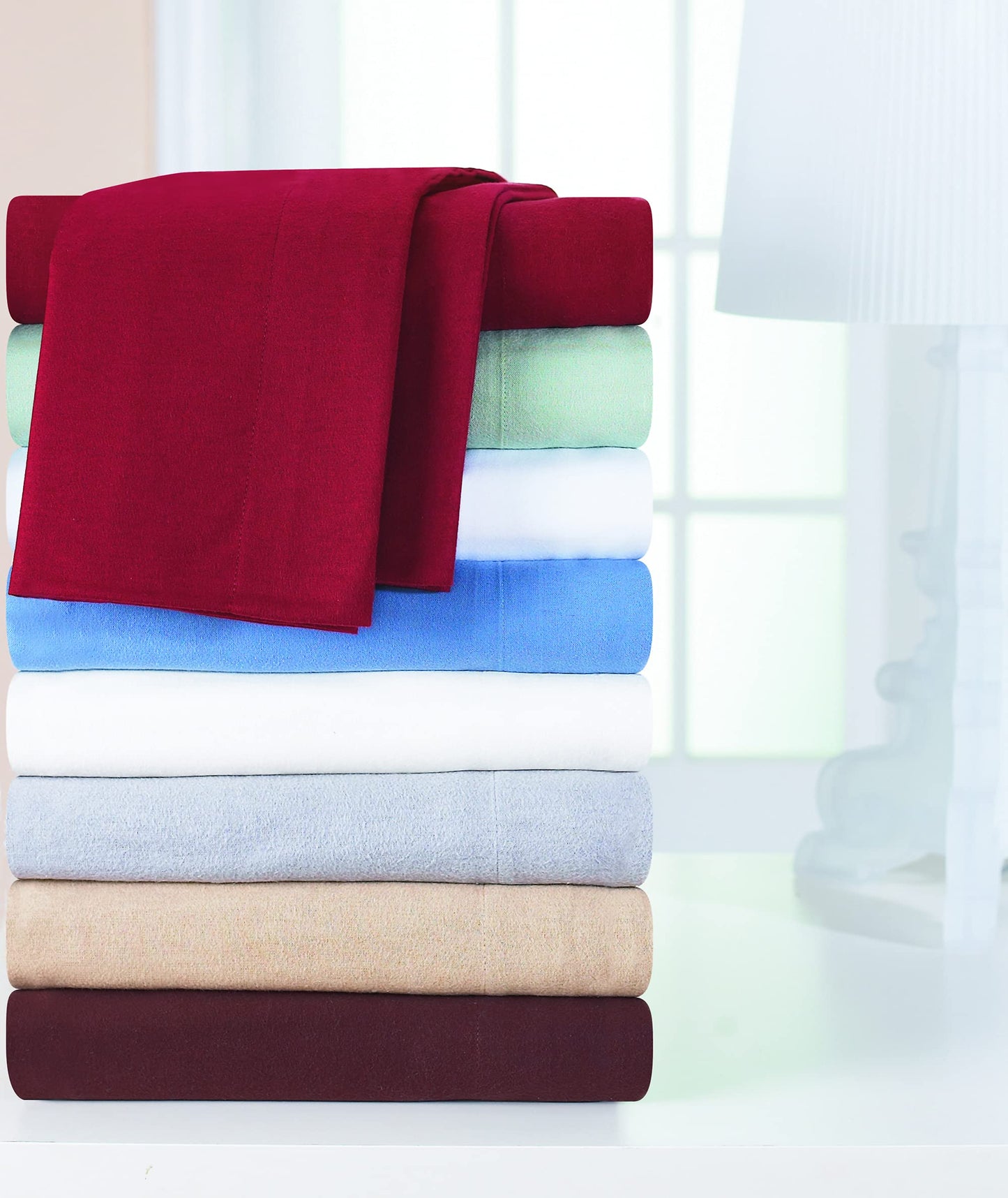 Pointehaven Heavy Weight 100-Percent Cotton Flannel 1 pc, Queen Sheet Set, Chocolate