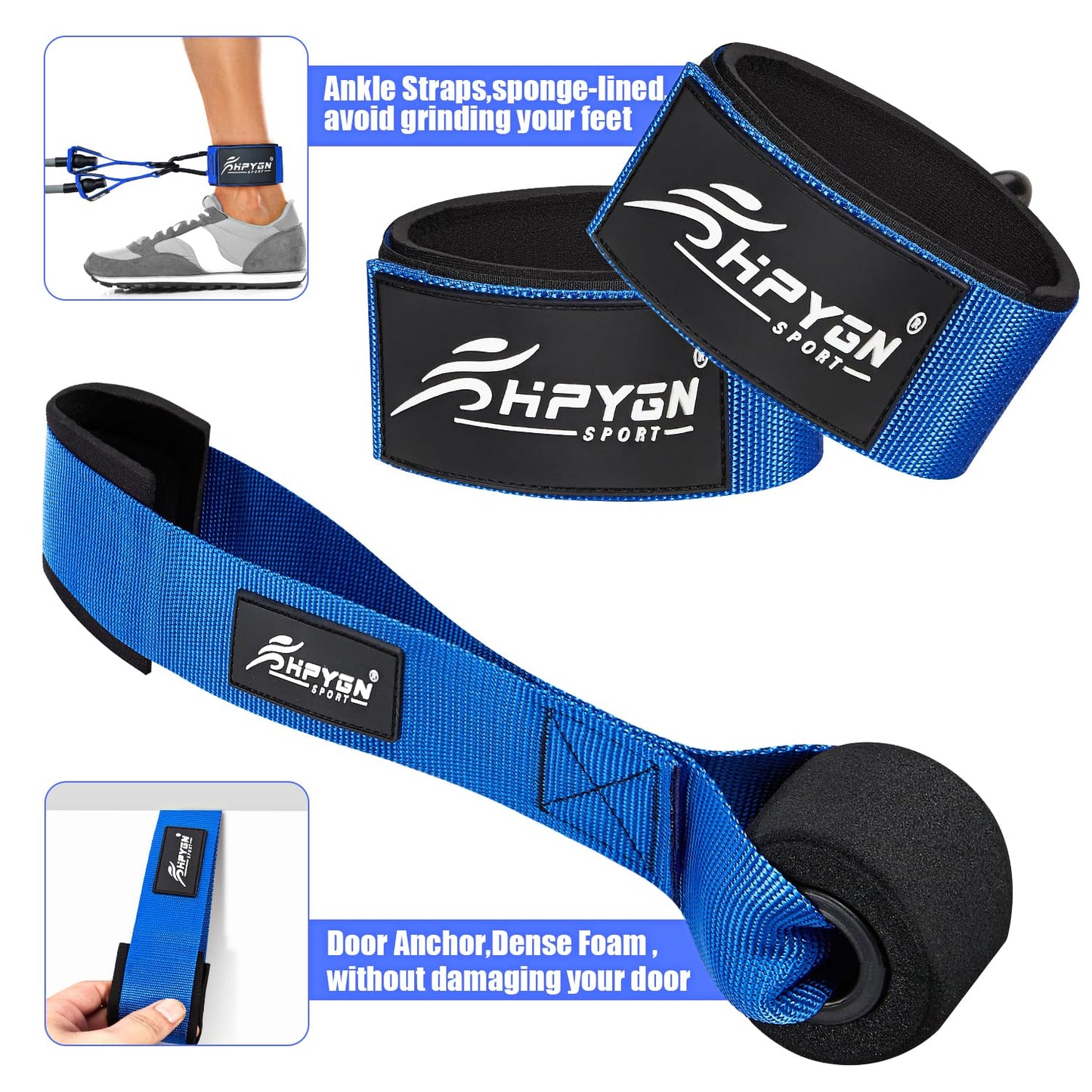 HPYGN Heavy Resistance Bands, 300LBS Exercise Bands for Working Out, Fitness Bands with Handles, Workout Bands for Men, Weight Bands Set for Muscle Training, Strength, Slim, Yoga, Home Gym Equipment