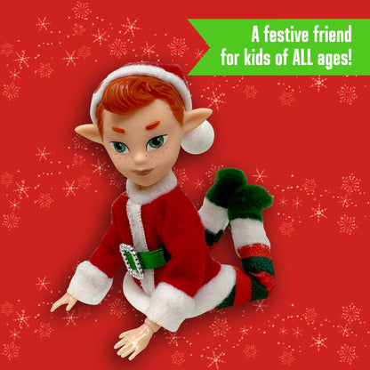 The Original Elf Christmas Dolls, Mini 5.5" Christmas Elf Doll, Toy for Kids or Décor, Toy Elf Dolls, Poseable Little Shelf Sitters with Dangling Legs