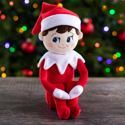 The Elf on the Shelf Plushee Pals - 17-inch The Elf on the Shelf Scout Elf Plush Toys Blue Eyed Boy- Huggable and Lovable Stuffed Elf Plush