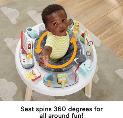 Fisher-Price 2-in-1 Like a Boss Activity Center, Baby Entertainer and Play Table with Music Lights and Sounds for Infants and Toddlers, HBM26