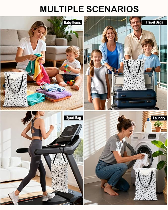 ALVABABY 2 Pack Large Wet Dry Bag Waterproof Hanging Cloth Diaper