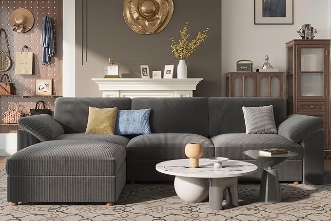 EASE MOOSE Oversized Sectional Modular Sofa, Large L Shape Sectional Couch Wide
