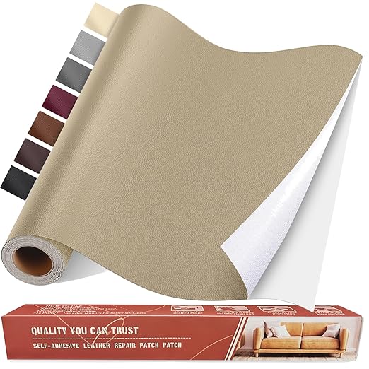 Self Adhesive Leather Repair Patch Kit, 31.4 in x 16 in Large Vinyl Leather