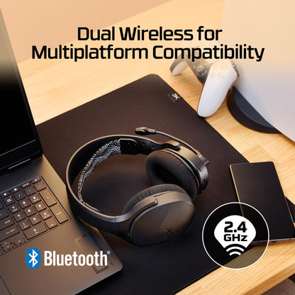 HyperX Cloud Jet – Dual Wireless Gaming Headset, 2.4GHz dongle, Bluetooth 5.3, PC, PS5, Mobile, USB-A – Light Blue