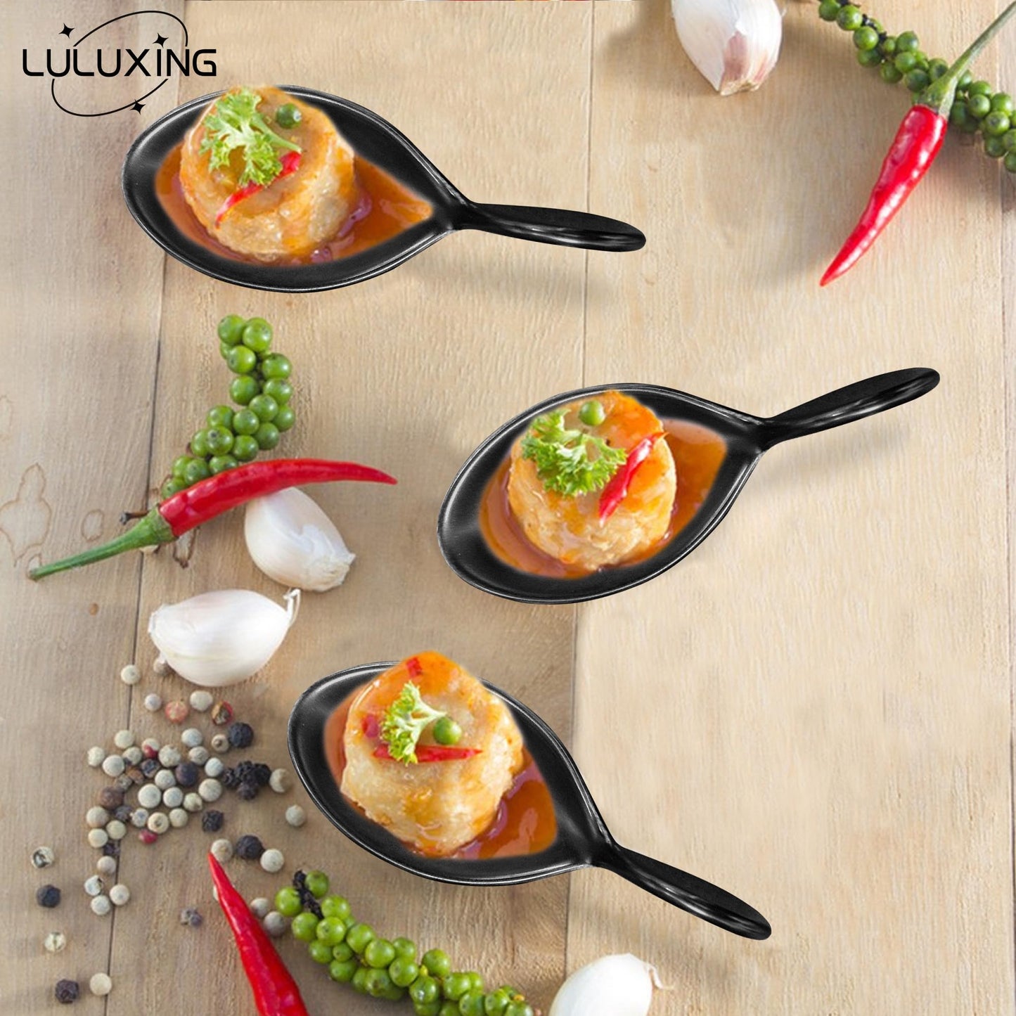 6pcs 4inch Tasting Spoons,Fish Shaped Ceramic Spoon,Porcelain Caviar Appetizer Spoons,Dishwasher Safety,for Tasting Scallop,Prawn,Chips,Dip Sauces,Restaurant,Party