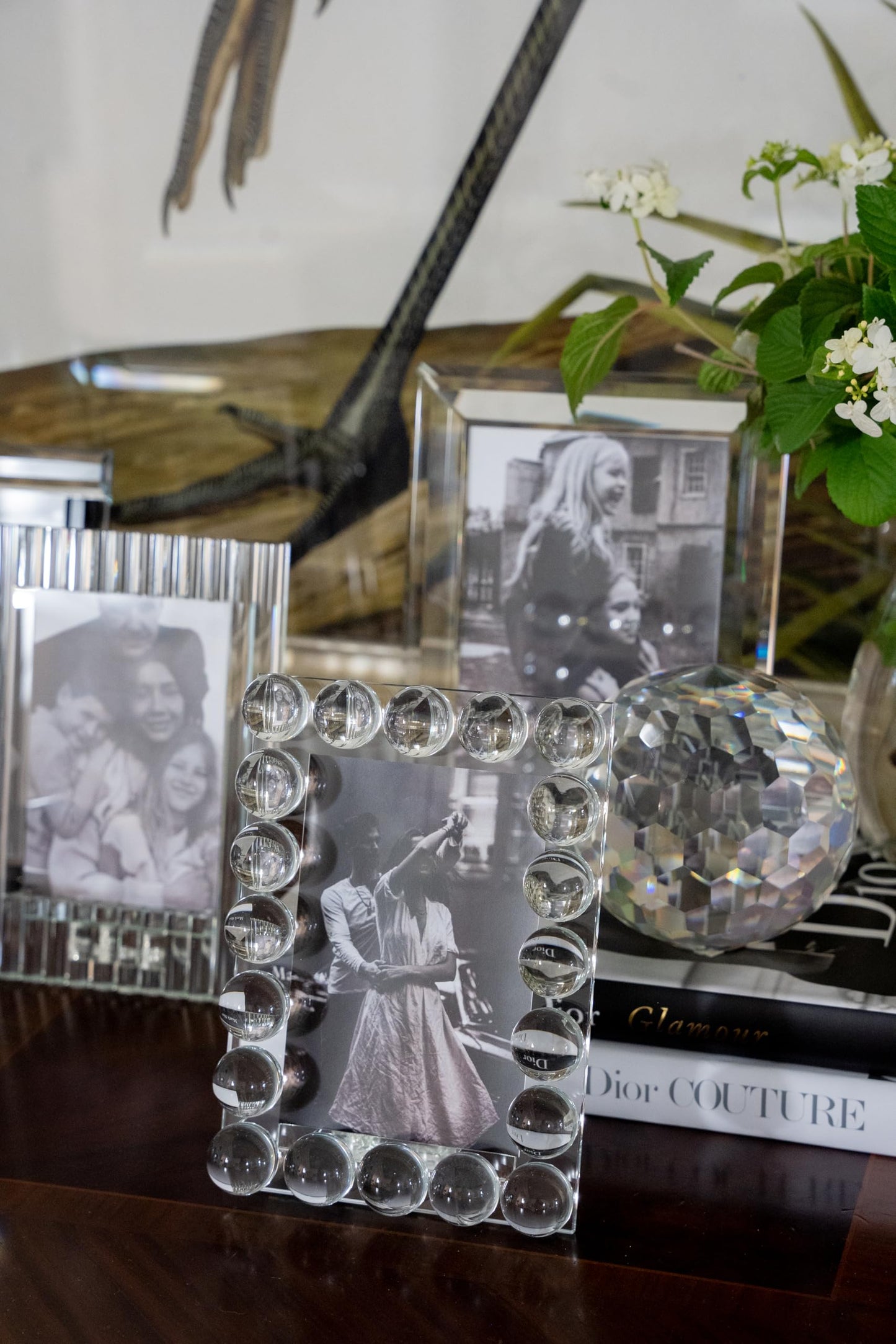 Alice Lane Crystal Orb Frame Large Home Collection — 8x10 Photo — Preserve Moments with Elegance — 9" W | 12" H Frame Dimensions | Portrait