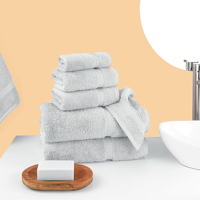 Chakir Turkish Linens Luxury Spa and Hotel Quality Premium Cotton 6-Piece Towel