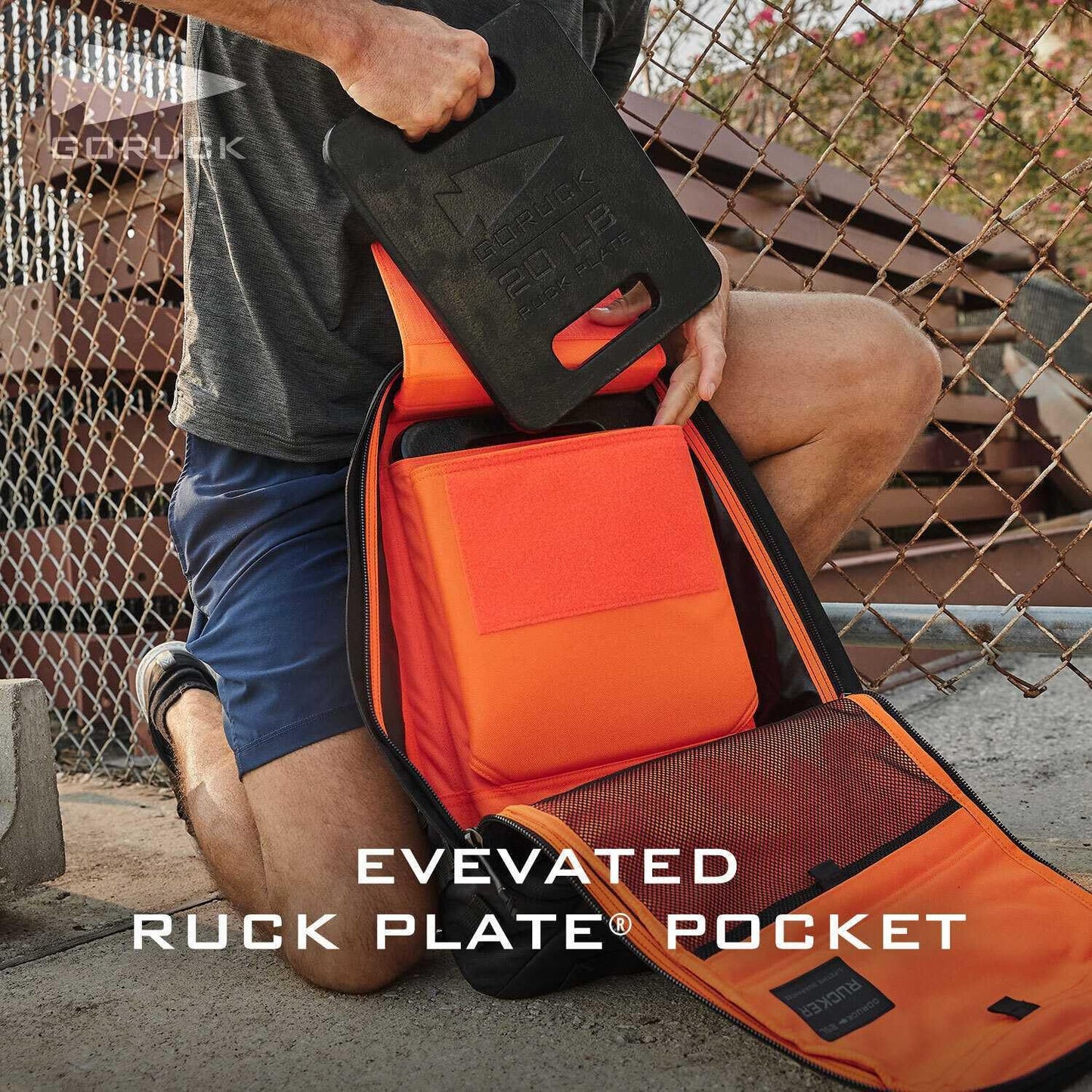 GORUCK Rucker 4.0 15L Black with Ruck Plate 20LB Bundle, Purpose Built Rucking Backpack, Military Weight Training Rucksack w/Ruck Plate Pocket and Extra Padded Straps