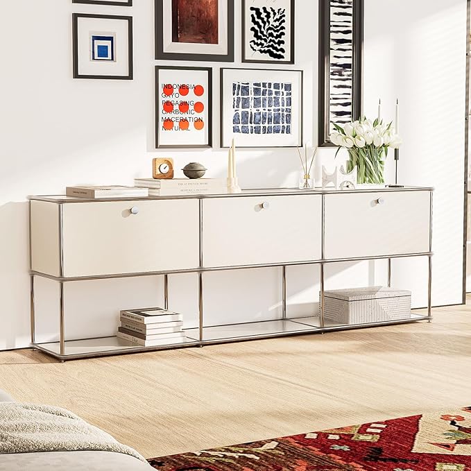 Modern Storage Cabinet Sideboard Versatile Free-Standing Organizer Cabinets