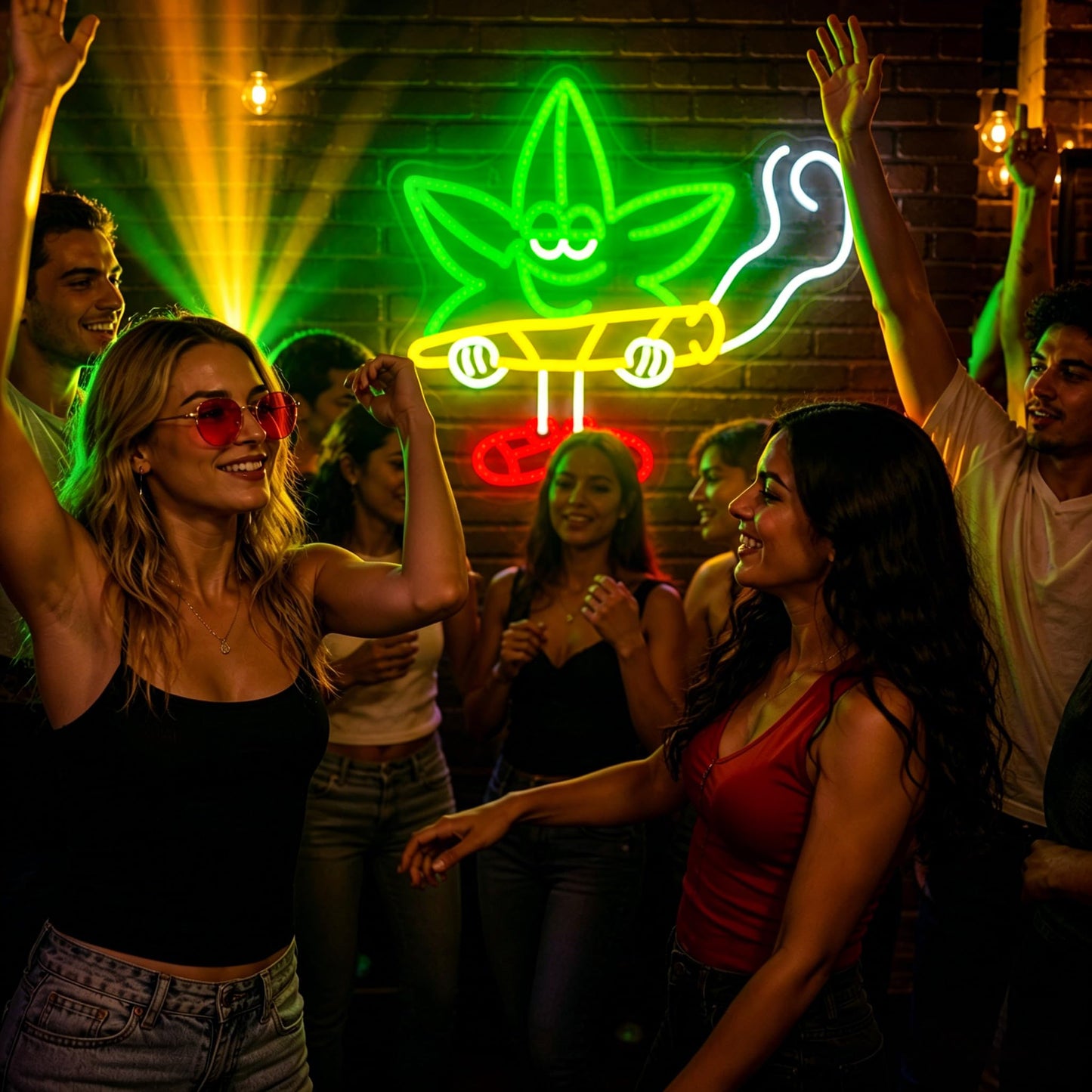 Ebdobgbs Leaf Neon Sign Led Neon Lights Neon Signs for Wall Decor Light Up Sign for Birthday Party Club Gift