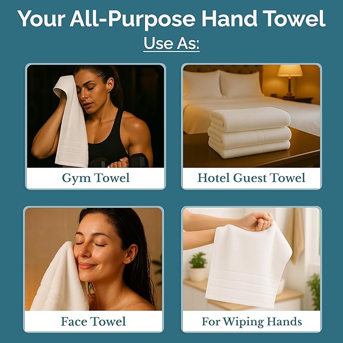 White Hand Towels for Bathroom
