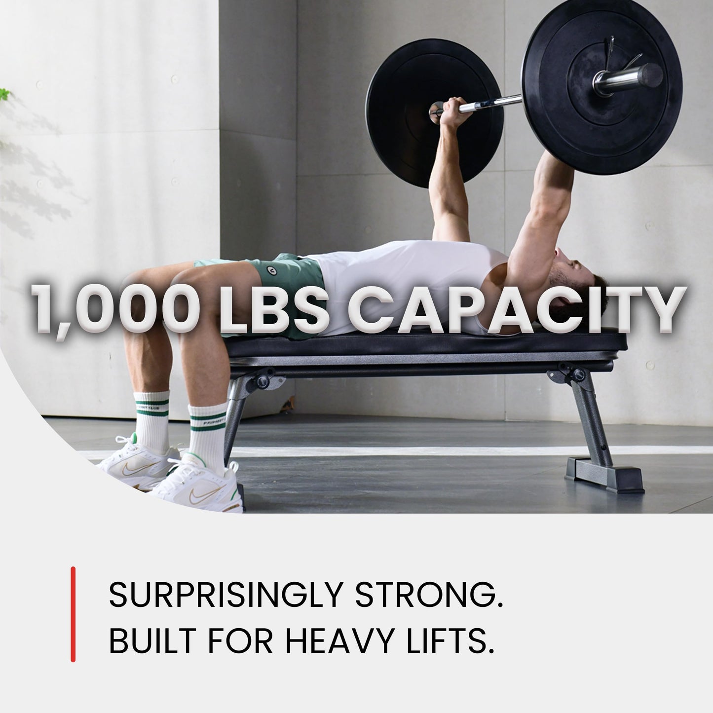Finer Form Gym Quality Foldable Flat Bench for Multi-Purpose Weight Training and Ab Exercises - Free PDF Workout Chart Included