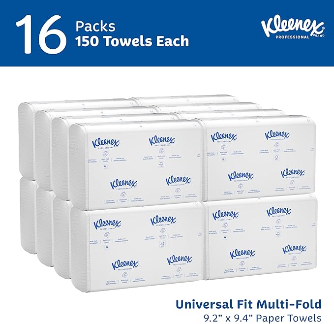 Kleenex Professional Universal Multifold Paper Towels, Absorbency Pockets