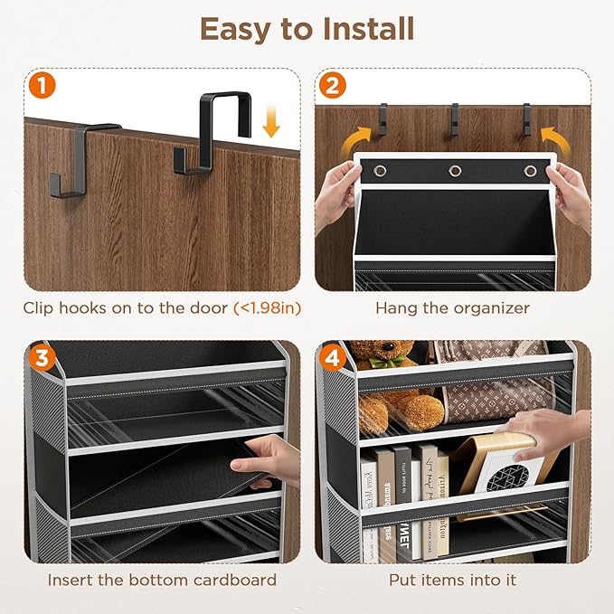 Over The Door Organizer, 8 Shelf Door Hanging Organizers