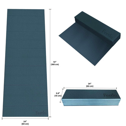 Foldable Yoga Exercise Mat – Lightweight, Anti-Slip, and Easy to Store for Yoga, Pilates, Home Workouts, and Floor Exercises