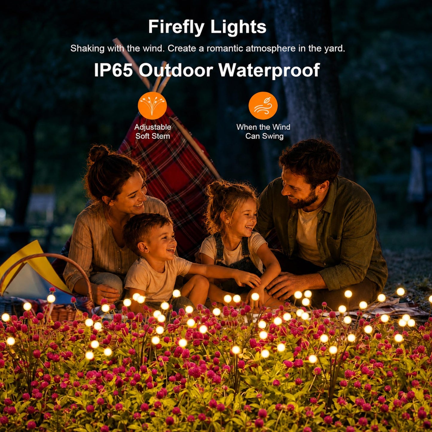 VerveAura 6 Pack Solar Firefly Lights Outdoor, Upgraded 800mAh Battery & Enlarged Bulbs, Warm White Swaying Garden Lamps, IP65 Waterproof Landscape Pathway Lighting for Yard Patio Decor