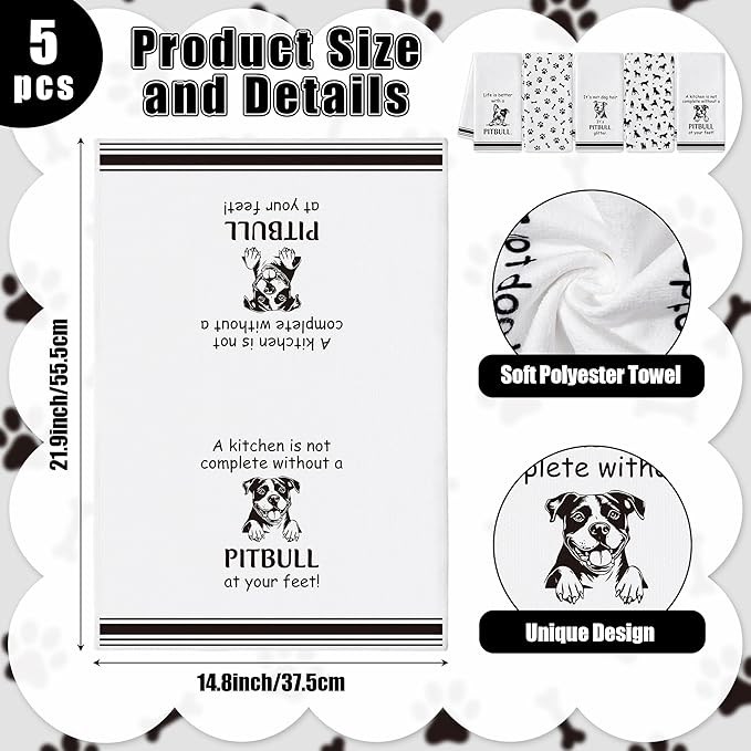 R HORSE Pitbull Kitchen Dish Towel