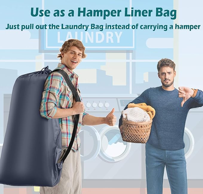 Heavy Duty Laundry Bag 2 Pack XL Nylon Laundry Bags