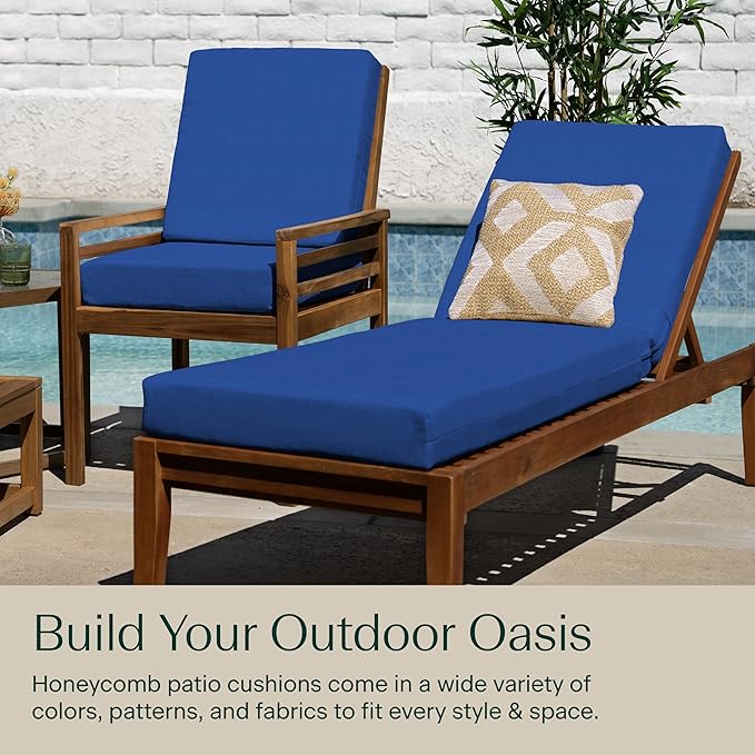Honeycomb Outdoor Chaise Lounge Cushion
