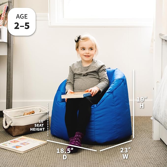 Big Joe Milano Beanbag Chair Kid's Sapphire Smartmax