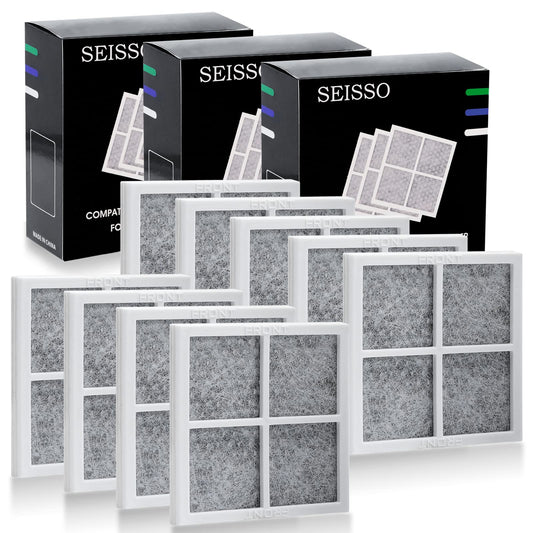 SEISSO LT120F Fresh Refrigerator Air Filter Replacement for LG, Compatible with Kenmore - Freshen up Refrigerator Air, Absorb Odors - 9 Packs