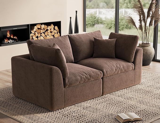 ohllob 78.9" Loveseat Sofa, Cloud Boneless Couches