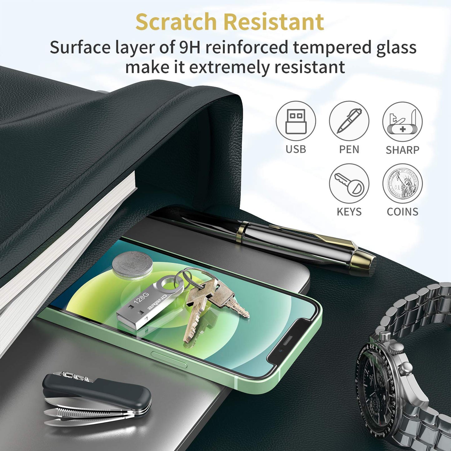 UNBREAKcable Shatterproof Tempered Glass Screen Protector for iPhone SE 2022/SE 2020, iPhone 8/7 [3-Pack] [99.99% HD Clear] [Easy Installation Frame] [9H Hardness][Bubble Free] for Apple 4.7''