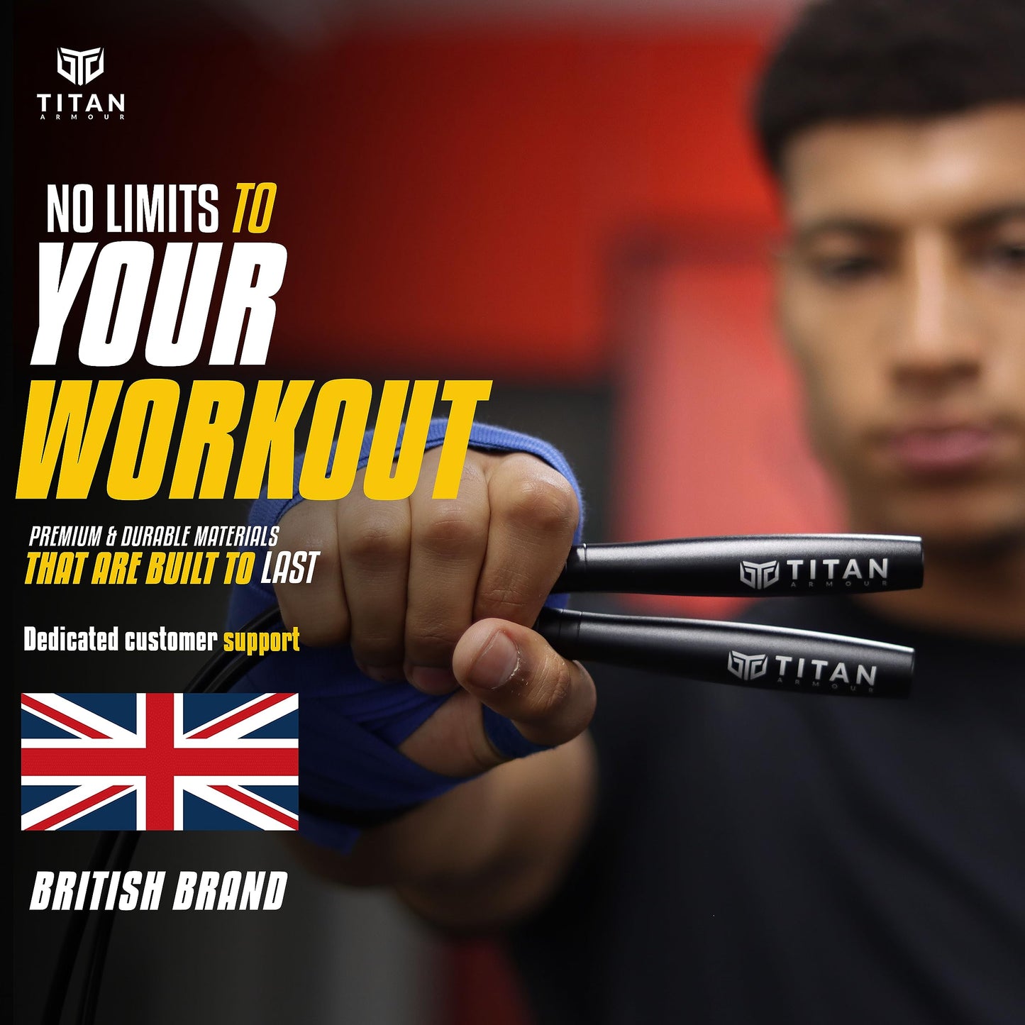 Titan Armour® Speed Rope - Professional Self-Locking & Adjustable, Adult Speed Jump Rope | 2 x Steel Ropes, Cable Protector & Travel Case | Jump Rope Crossfit, Boxing, Fitness MMA for Men & Women (Black-2)