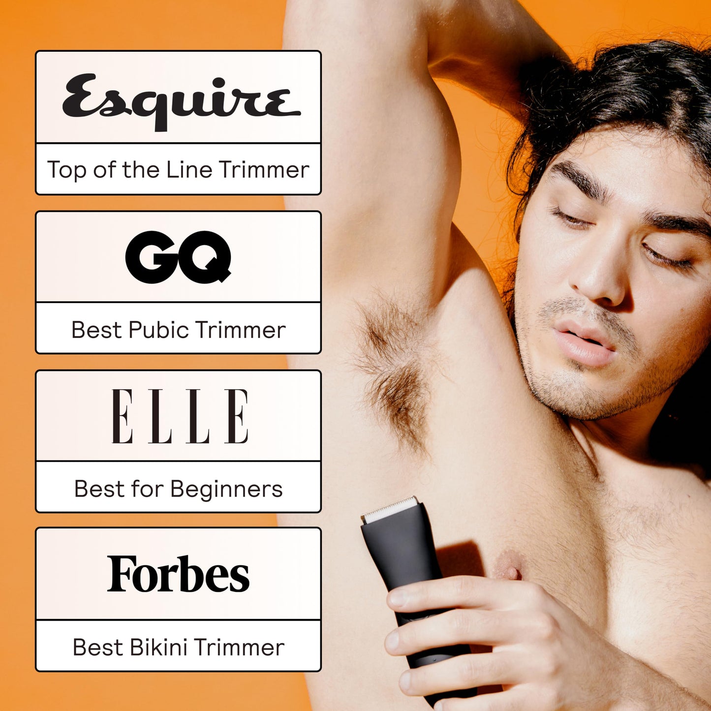 MERIDIAN The Trimmer Original - Body Hair Trimmer for Men, Electric Shaver for Pubic Hair, Chest, Legs & Bikini, Waterproof & Rechargeable, Sage