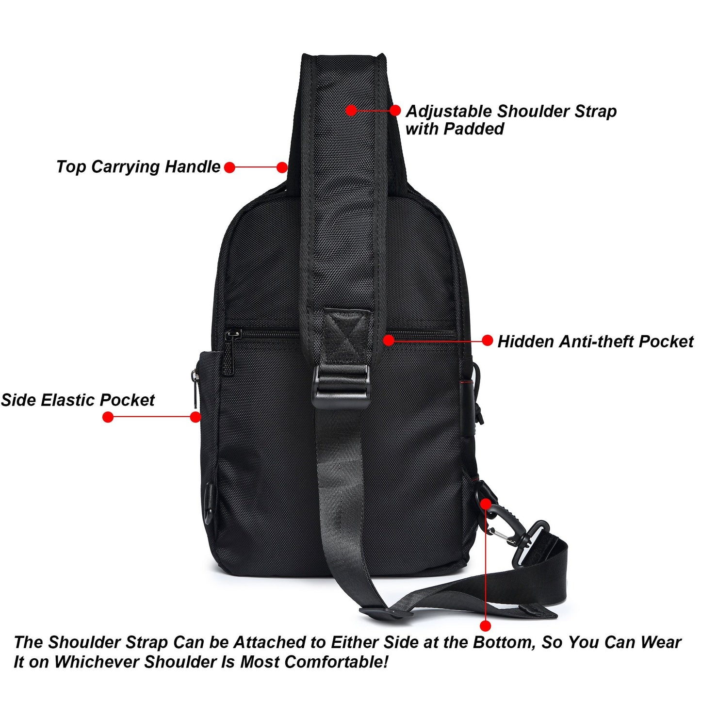 Sling Bags, Chest Shoulder Backpacks Crossbody Purse Outdoor Chest Bag Travel Backpack for Men Women Hiking Camping Cycling