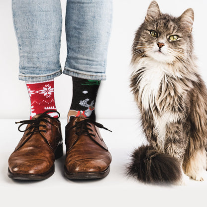 BIRCEN Mens Funny Socks Christmas Socks for Men Women Colorful Fun Novelty Crew Patterned Socks 6 Pairs US 7-13