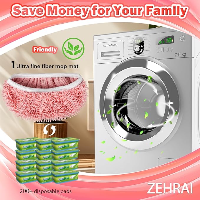 6Pcs Reusable Microfiber Mop Pads Compatible