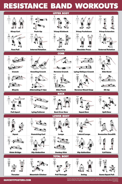 Palace Learning 3 Pack, Dumbbell Exercise Poster + Kettlebell Workouts + Resistance Bands Exercises - Set of 3 Workout Charts (LAMINATED, 18" x 24")