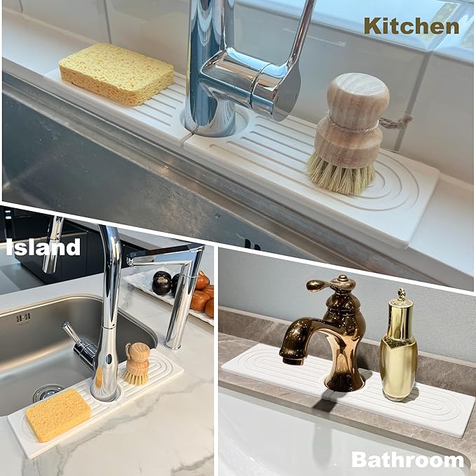 Faucet Mat for Kitchen Sink, Stone Drying Mat for Kitchen Counter, Stone Mat