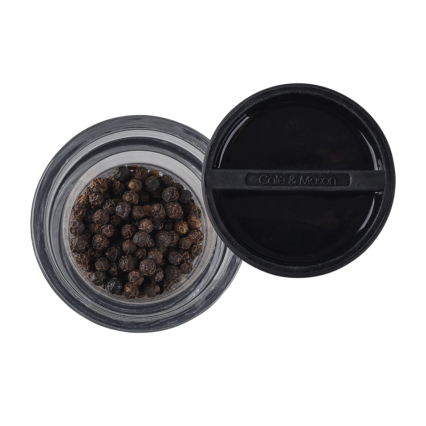 Cole & Mason Flip 180 Chrome Salt and Pepper Mill Set, Adjustable Coarseness, Ceramic Mechanism, Acrylic, 154 mm, Filled Salt and Pepper Grinders