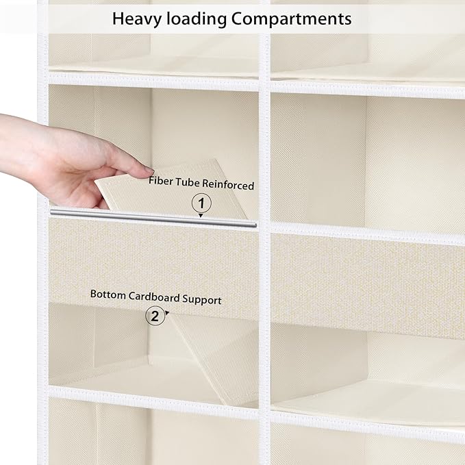 Univivi 6-Shelf Over Door Hanging Organizer Fabric Door Storage