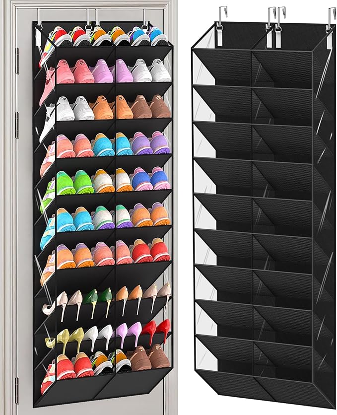20-30 Pairs Over the Door Shoe Organizer, 10-Tier Door Shoes Rack, Handing