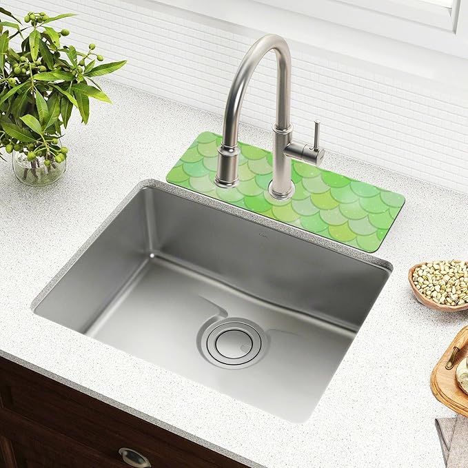 Kitchen Sink Splash Guard 2 PCS 30 Inch Sink Faucet Mat Splash Guard
