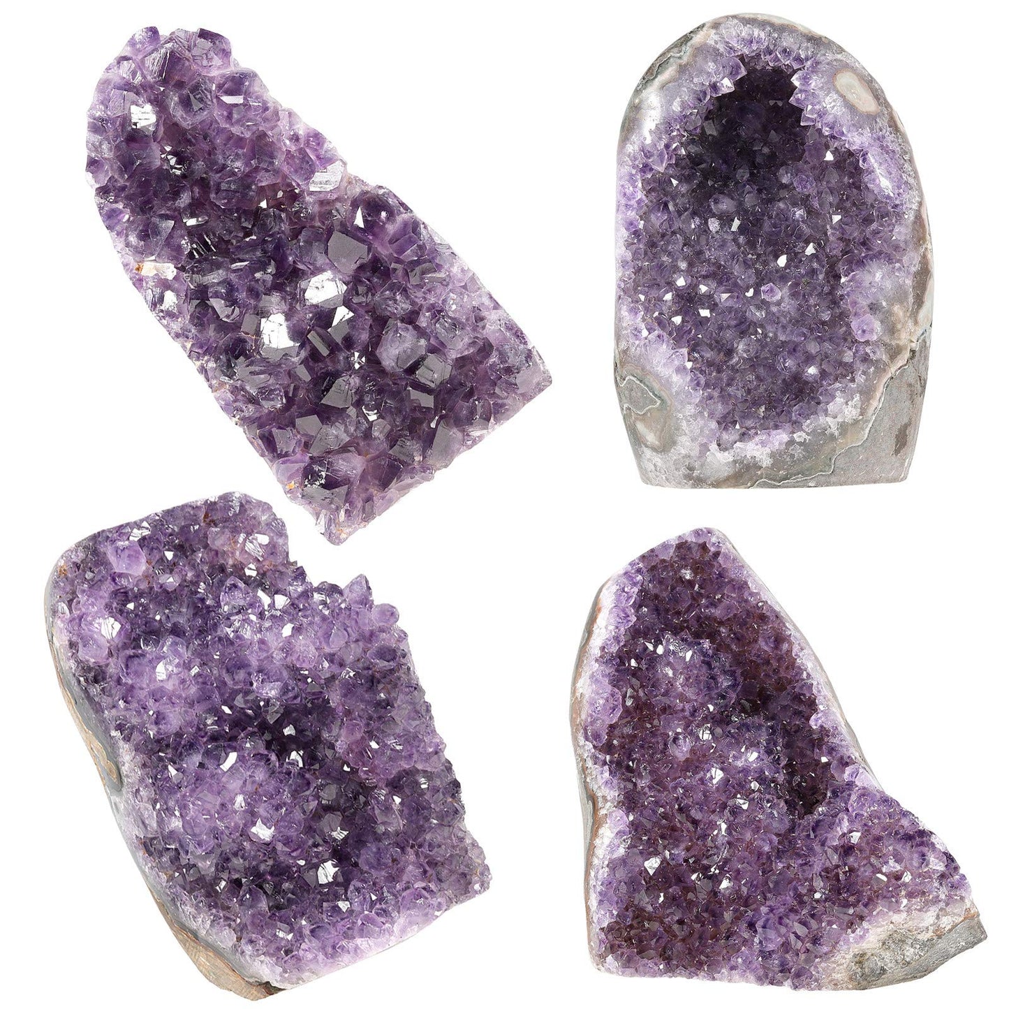 mookaitedecor Natural Amethyst Cluster Stone Raw Geode Quartz Mineral Specimen for Home Decoration, Crystal Collection, Irregular Shape, 1.54-1.76 lb