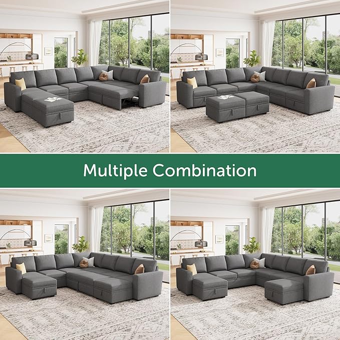HONBAY Modular Sectional Sleeper Sofa