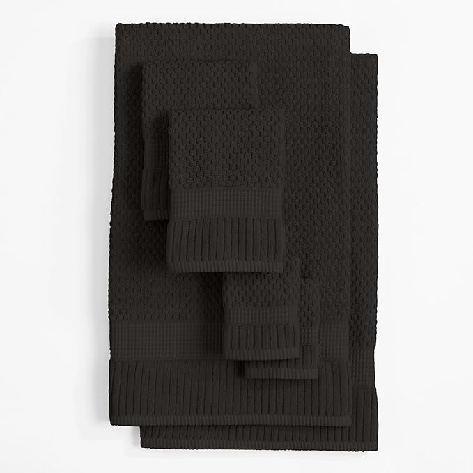 NY Loft 100% Cotton Towel Set 6 Piece | Super Soft & Absorbent Quick-Dry 2 Bath