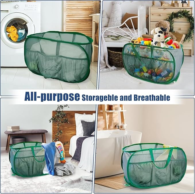 Collapsible Laundry Baskets, Upgrade Pop Up Laundry Hamper