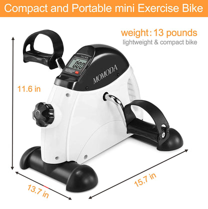 MOMODA Pedal Exerciser Under Desk Exercise Bike for Leg and Arm Cycling and Recovery Exercise