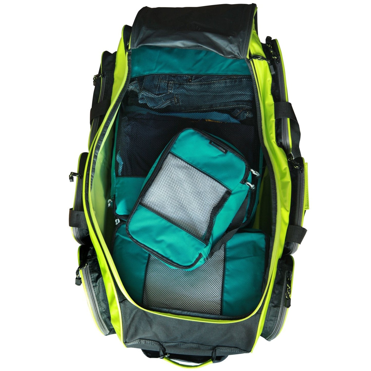 TravelWise Luggage Packing Organization Cubes 5 Pack, Teal, 2 Small, 2 Medium, 1 Large (TWPC-24)