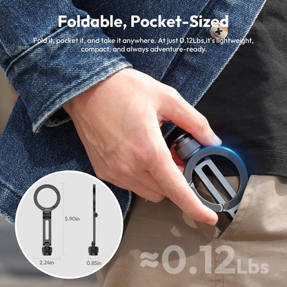 ULANZI MA07 Magnetic Phone Tripod Mount for Magsafe, Aluminum Camera Phone Mount with 1/4" Screw, Cold Shoe Magnetic Tripod for Camera, Copatibale with iPhone 17/16/15/14/13/12 Series