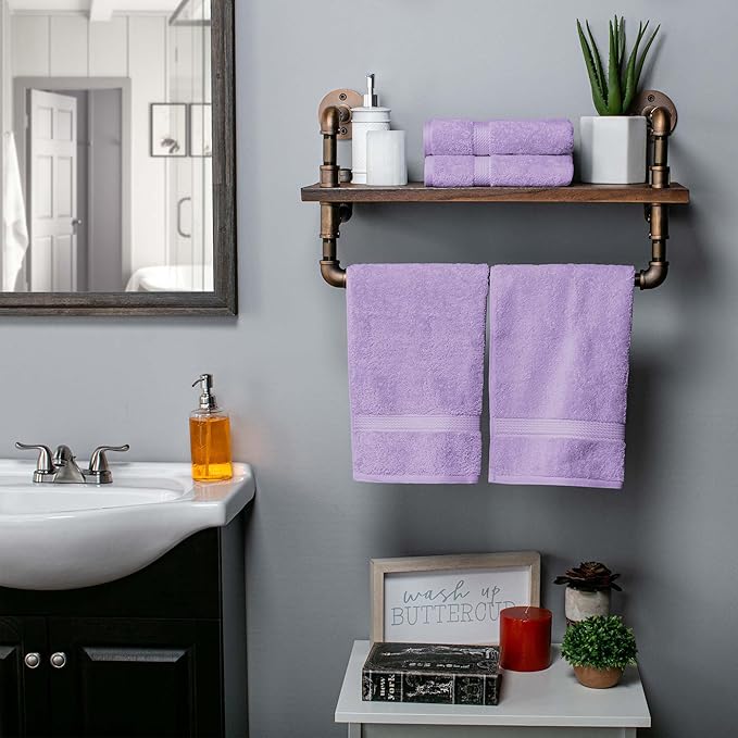 SUPERIOR Egyptian Cotton Pile Hand Towel Set of 4, Ultra Soft Luxury Towels