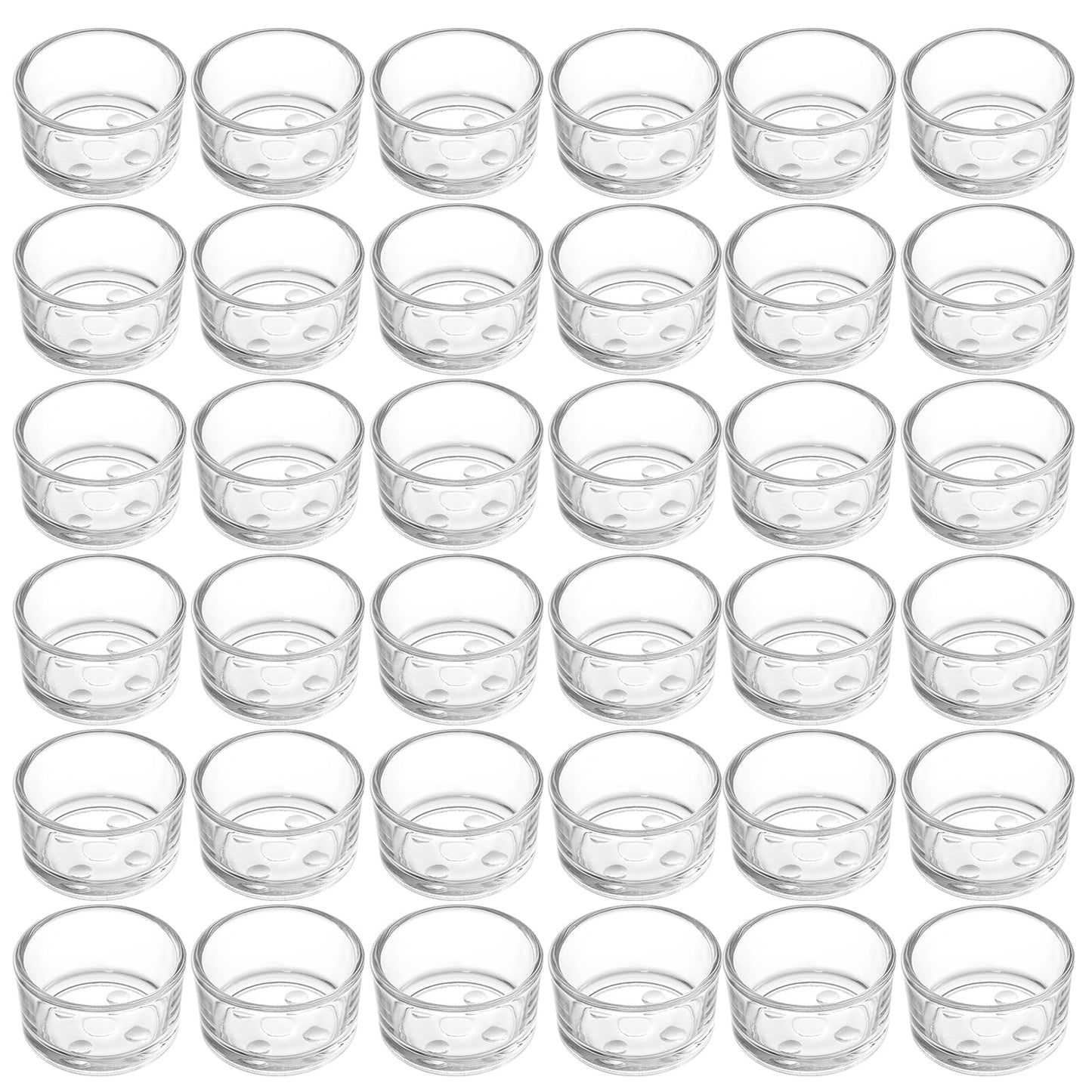 ZEAYEA Set of 36 Glass Tealight Candle Holder, Small Clear Votive Candle Holders for Weddings, Parties, Table Centerpieces, Dinner, Home Decoration, Candle Mould